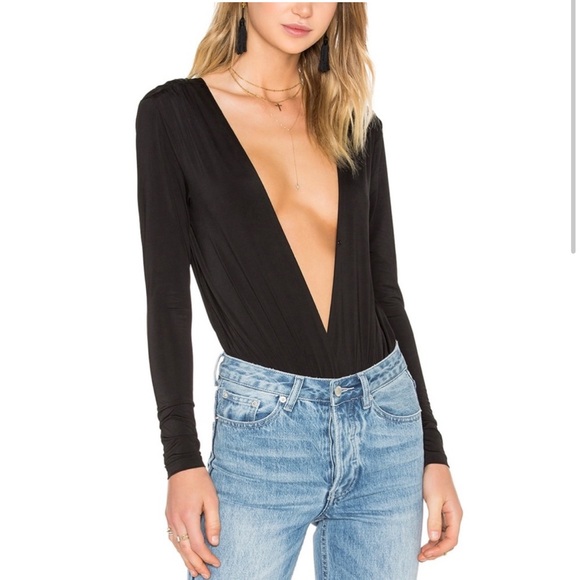 Lovers + Friends X REVOLVE Tension Bodysuit Black Size S - Picture 1 of 4